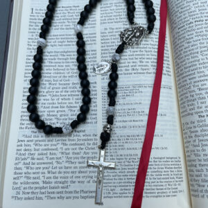 Memento Mori Skull Silver Rosary