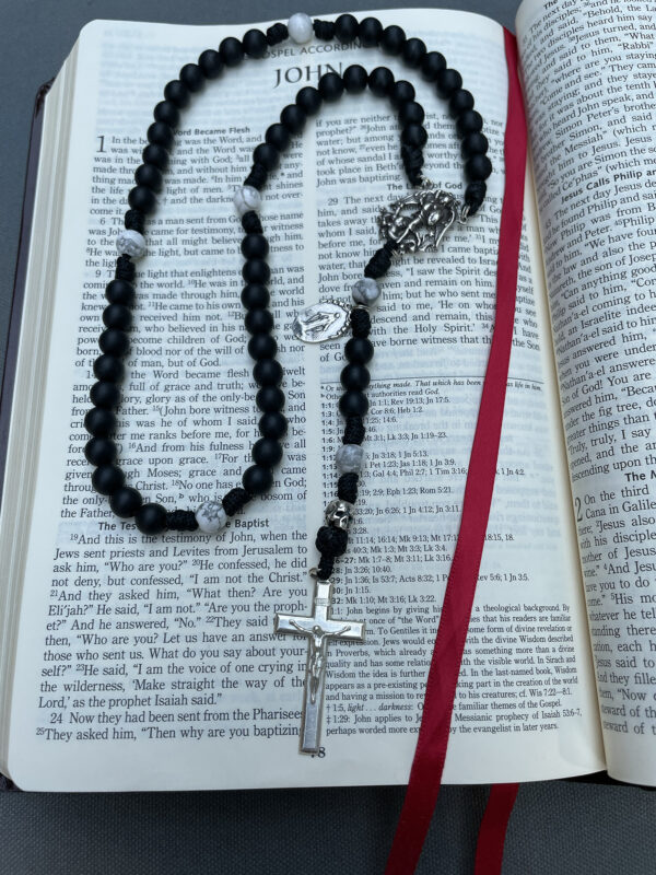 Memento Mori Skull Silver Rosary